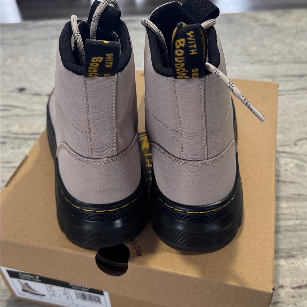 Dr. Martens Women's Taupe Combat Boots - Picture 6 of 6